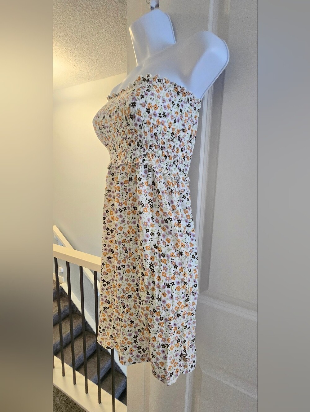 La Vie En Rose Smocked Strapless Floral Dress - Picture 4 of 12